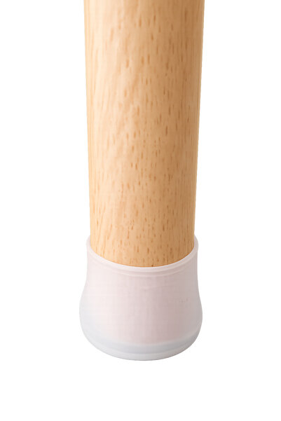 homvira 🪑 Beyaz Silikon Sandalye Pabucu – Sessiz & Çizmez Koruma ( 1 Adet )