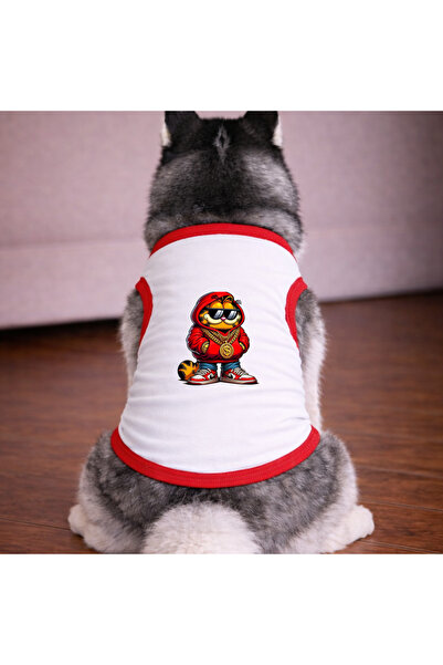 petite pati White Garf Dog Tshirt Dog Outfit (100% Cotton Combed Cotton) Smal...