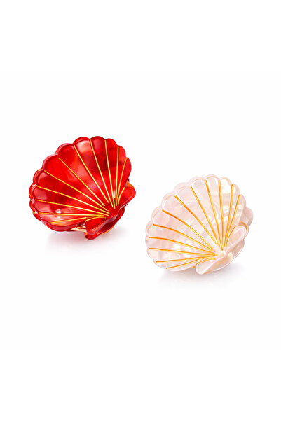 Mini and Kids مشابك شعر صغيرة للأطفال بتصميم حورية البحر الصغيرة، حمراء متوسط...