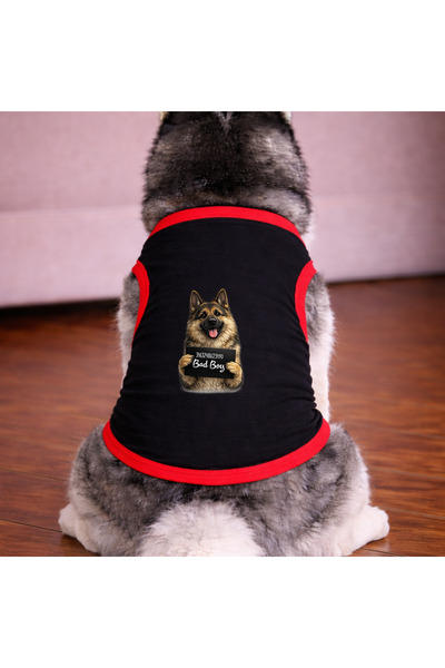 petite pati Black Wanted German Dog Tshirt Dog Apparel (100% Cotton Combed Co...