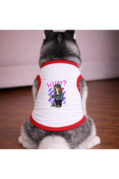 petite pati White What Dog Tshirt Dog Apparel (100% Cotton Combed Cotton) Sma...
