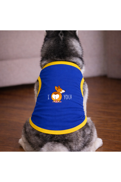 petite pati تي شيرت Blue Love U للكلاب (100% قطن ممشط قطن%) للسلالات الصغيرة ...
