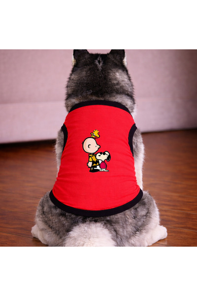 petite pati Red Snop 2 Dog Tshirt Dog Clothing (100% Cotton Combed Cotton) Sm...