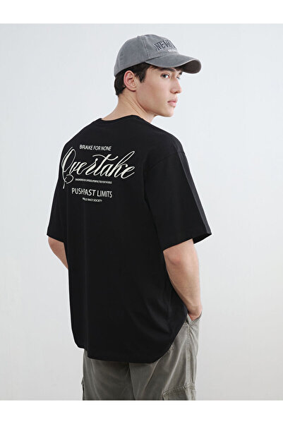 LC Waikiki Tricou negru pentru bărbați cu decolteu rotund