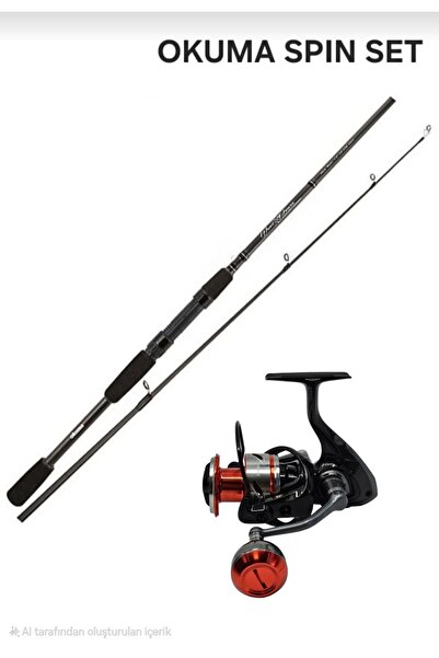 Okuma Wave Power 244cm 15-40gr Spin Kamışı+Okuma Pisces PS-3000A 3+1 BB Olta ...