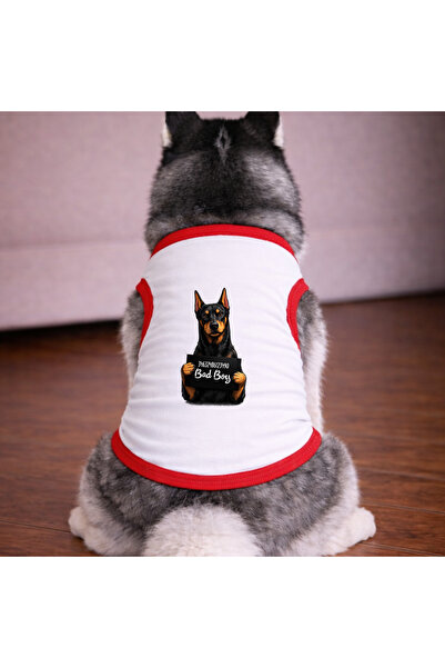 petite pati تي شيرت أبيض اللون للكلاب من نوع دوبيرمان (100% قطن ممشط) للسلالا...