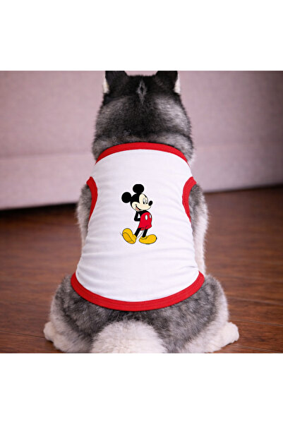 petite pati تي شيرت أبيض للكلاب من ميكي (100% قطن ممشط قطن%) للسلالات الصغيرة...