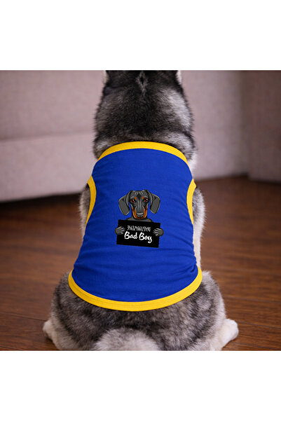petite pati تي شيرت Blue Wanted Black Dog للكلاب (100% قطن ممشط قطن%) للسلالا...