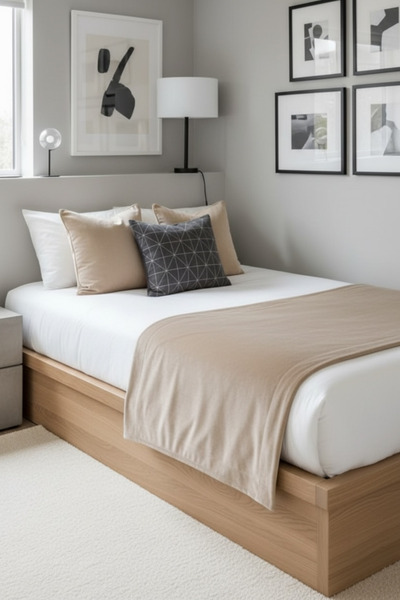 FARCY catifea Material textil pentru o persoană Pat napron