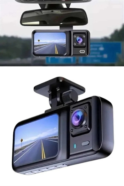 Epilons Recorder de condus 1080p, ecran Dvr Ips de 2 inchi pentru mașină, faț...