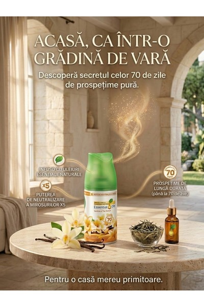 Air Wick Rezervă Odorizant de Cameră Freshmatic, Vanilie și Ceai Alb, cu Ulei...