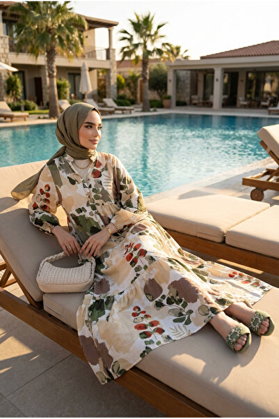 Kirazca Butik فستان طويل من القماش المودال للنساء