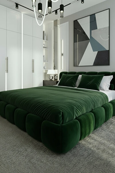 FARCY 3-Piece Velvet Fabric Decorative Bedspread & Zippered Inner Filled Rect...