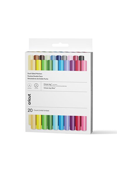 Cricut 2011825 قلم تحديد جوي ذو طرفين 0.4 مم-1، عبوة من 20 قطعة