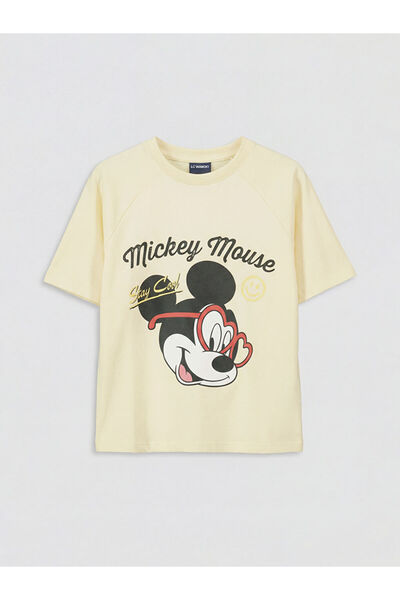 LC Waikiki Tricou și pantaloni de trening pentru fete cu imprimeu Mickey Mouse