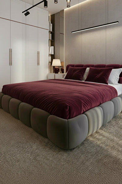 FARCY 3-Piece Velvet Fabric Decorative Bedspread & Zippered Inner Filled Rect...