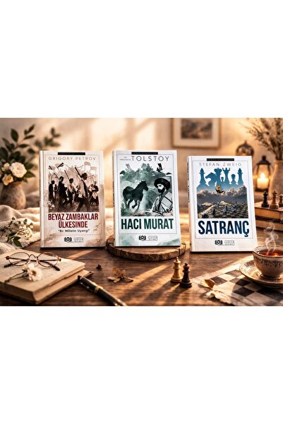 Çağdaş Kitap Klasikler Set / Beyaz Zambaklar Ülkesinde- Satranç - Hacı Murat ...