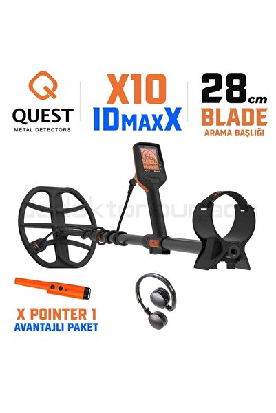 Quest X10 IDmaxX Dedektör + XPointer 1 + Kulaklık (Avantajlı Paket)