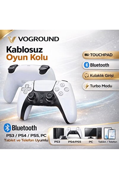 Voground T28 Kablosuz Oyun Kolu Bluetooth PS3 PS4 PS5 PC Telefon Uyumlu Gamep...