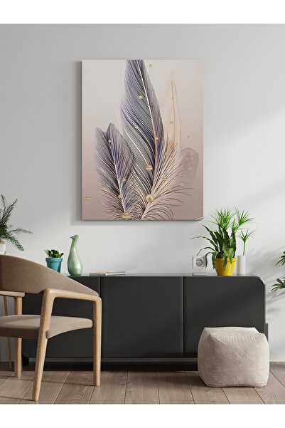 visdora Tablou decorativ cu pene pe pânză, pentru acasă, birou, bucătărie, de...