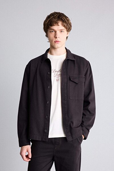 DeFacto 100% Cotton Boxy Fit Shirt F7124Ax26Sp