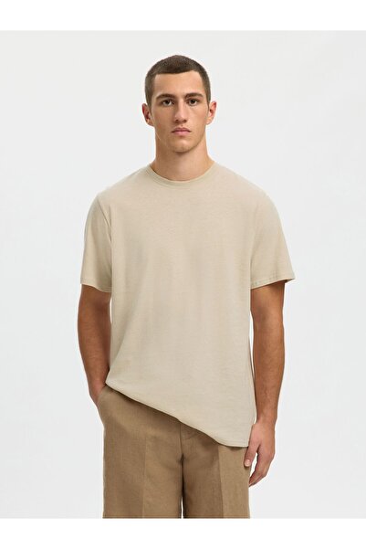SELECTED T-Shirt Leinenmix