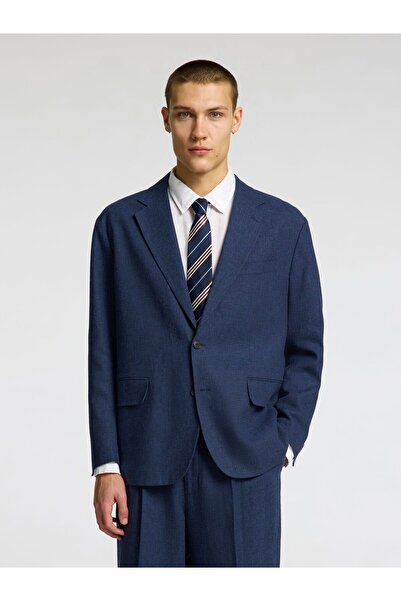 SELECTED Einreihiger Blazer Leinenmix