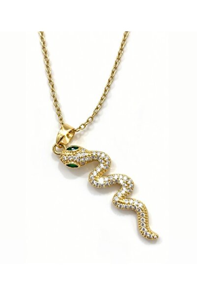 GLOW ACCESSORIES BAE Stainless Steel Gold Snake Necklace