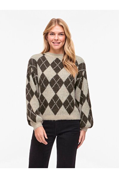 VILA Strickpullover VIKARLEY Karierter