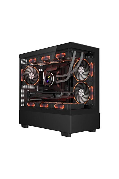 1ST PLAYER Carcasa 1STPLAYER MI5, Mid Tower, ARGB, Tempered Glass, Sloturi Ex...