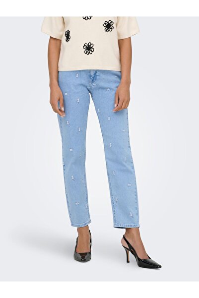 ONLY Straight-Fit jeans ONLEMILY Hohe Taille Gerade geschnitten Knöchellang J...