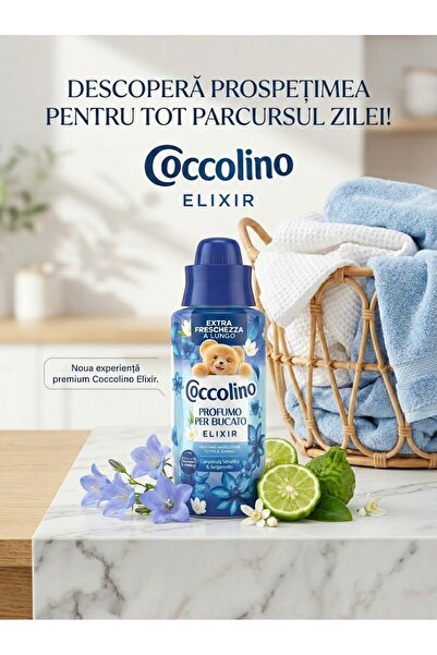 Coccolino Elixir Campanula Selvatica & Bergamotto Laundry Perfume, 342 ml, Ex...