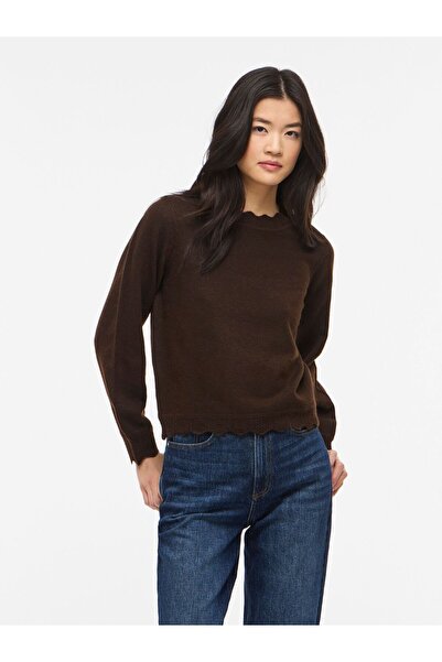 VILA Strickpullover VINIKOLINA Stehkragen