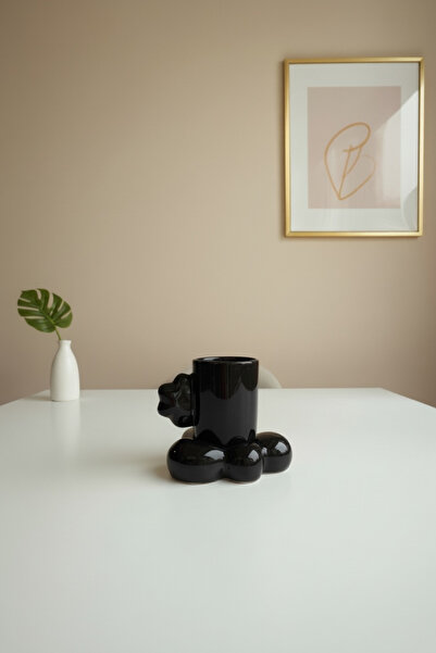 Deniz Kızı Seramik Cloud Cup Black / Handmade Ceramic Turkish Coffee Cup