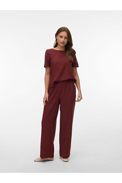 Vero Moda Hose mit weitem Beinschnitt VMMYMILO Mittlere Taille Hose