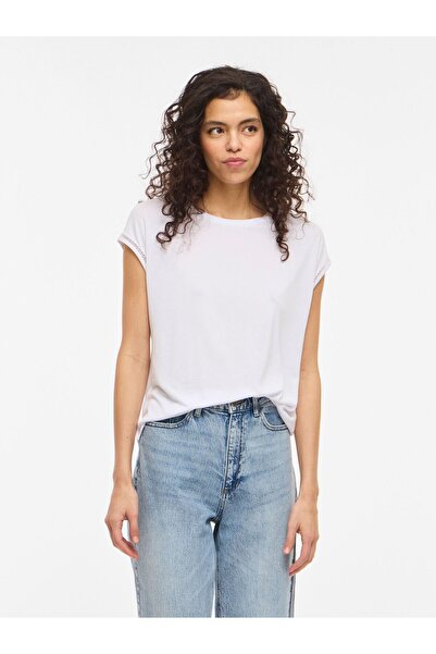 VILA Oberteil mit angeschnittenen Ärmeln VIMODALA Rundhals