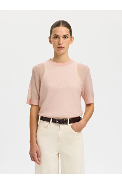 SELECTED Strickoberteil Kurzarm