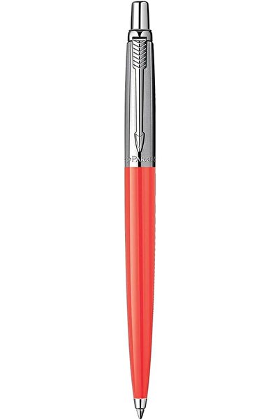 Parker قلم حبر جاف من جوتر، لون مرجاني مع حواف من الكروم-7317