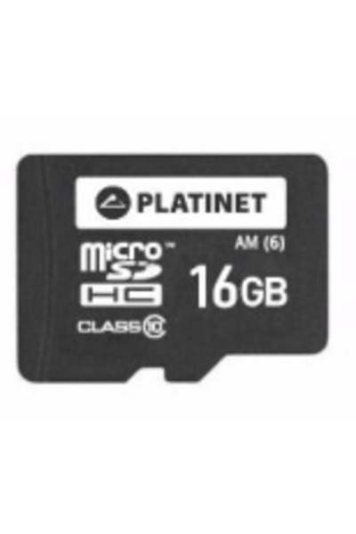 Platinet Карта памет PLYMSD16GPL, MicroSDHC, 16gb, клас 10, с включен адаптер
