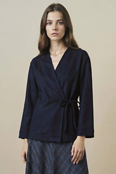 DeFacto Cardigan B cu detaliu cu șnur cu blană moale la interior H2519AX26SP