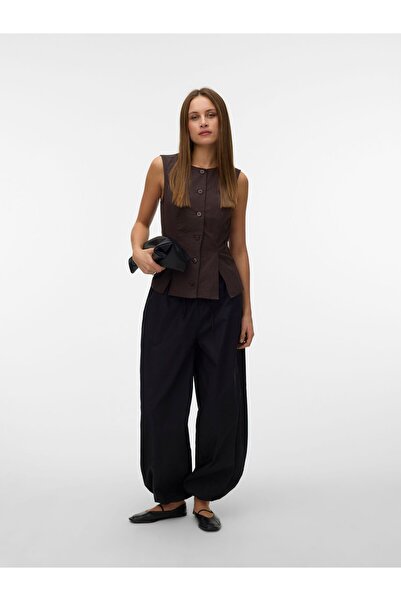 Vero Moda Hose mit weitem Beinschnitt VMJAYA Mittlere Taille Hose