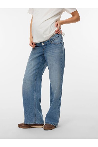 Vero Moda Maternity Umstandsjeans mit weitem Bein Weiter Beinschnitt Jeans