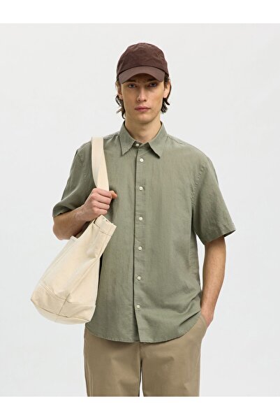 SELECTED Bluse aus Leinengemisch Regular Fit