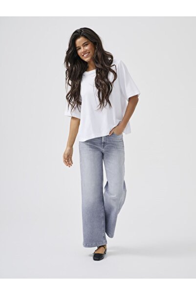 ONLY Jeans mit weitem Bein ONLMADISON Hohe Taille Weiter Beinschnitt Verkürzt...