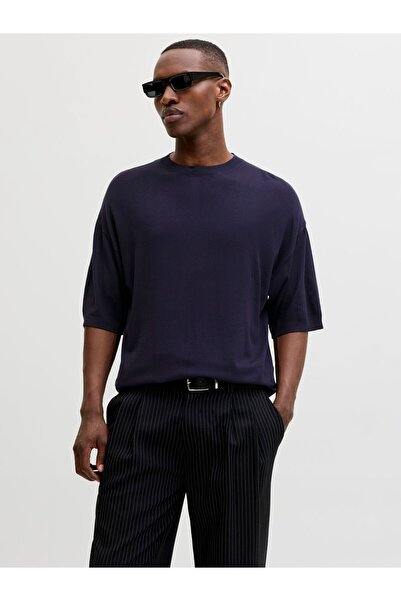 Jack & Jones Premium Πλεκτό μονόχρωμο μπλουζάκι