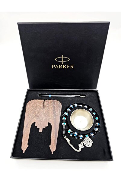 Parker قلم حبر جاف أوربان تويست ماتي مع حواف ذهبية، رأس متوسط، حبر أزرق قابل ...