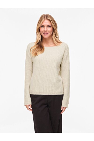 VILA Strickpullover VIVERIETY U-Boot-Ausschnitt