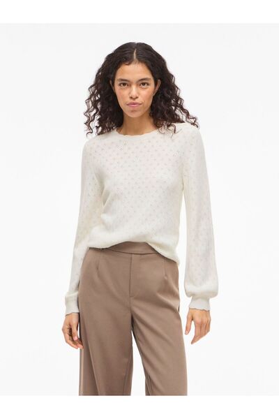 VILA Strickpullover VIPOILA Rundhals