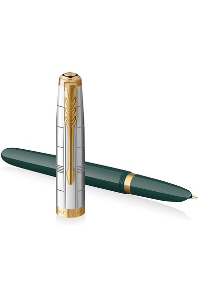 Parker قلم حبر باركر 51 أخضر غابي GT - سن رفيع-10085