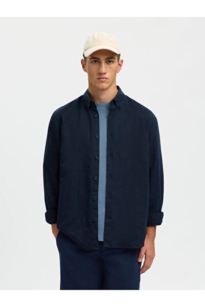 SELECTED Bluse aus Leinengemisch Regular Fit